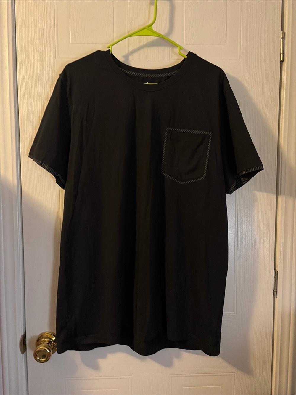 David Archy T-Shirt Mens L Black Bamboo Rayon Stretch Crew Neck